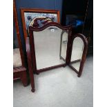 Three panelled dressing table mirror