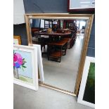 Rectangular mirror in gilt frame