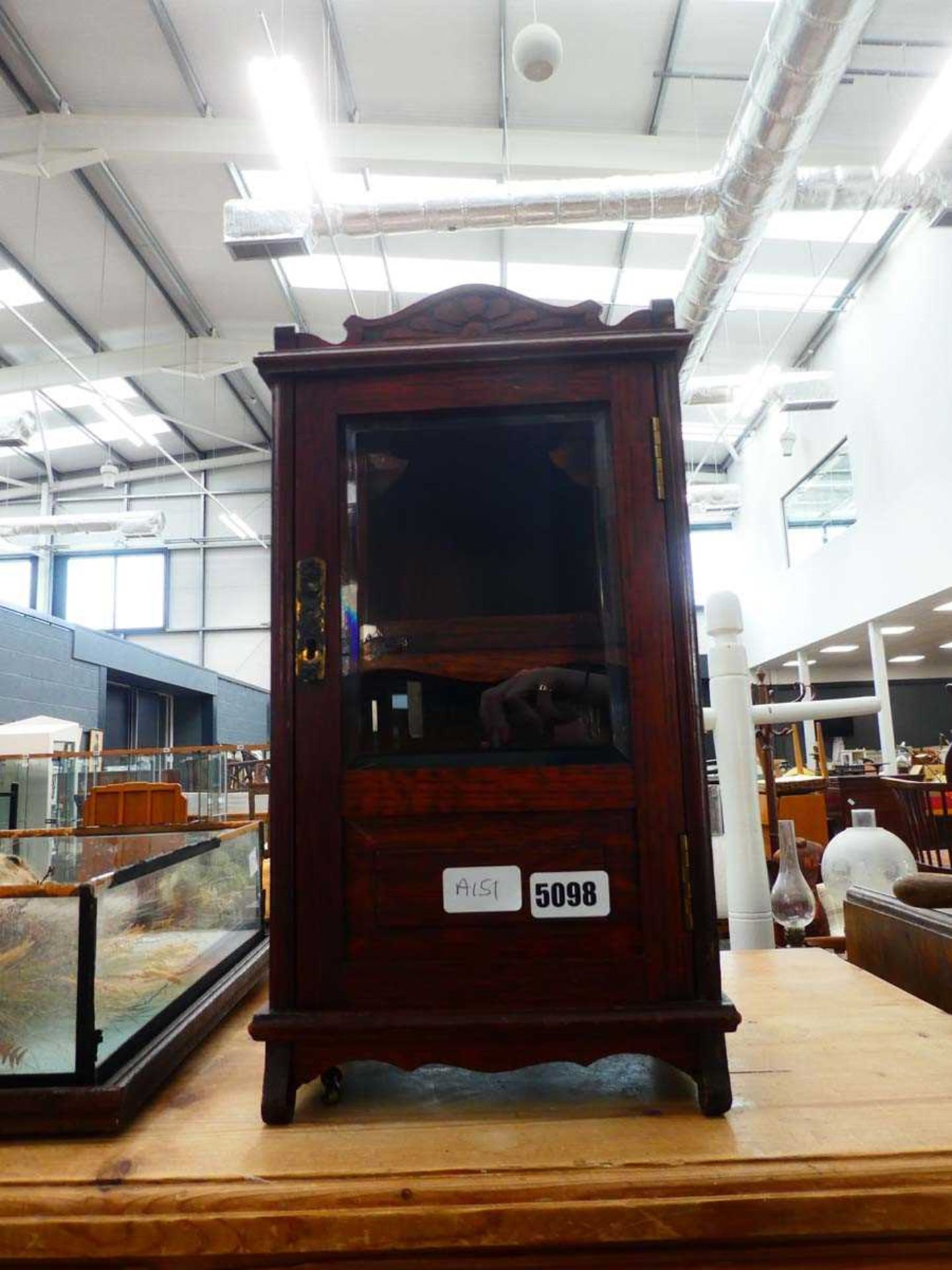 Oak smokers cabinet