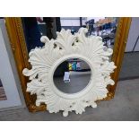 +VAT (8) Circular mirror in ornate floral frame