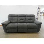 +VAT Suede effect 3 seater electric reclining sofa