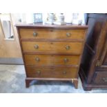 Edwardian mahogany chest of 4 drawers