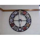 +VAT Modern wall clock with circular coloured numerals