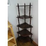 5 tier dark oak corner whatnot