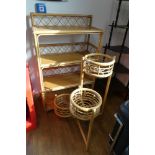 Bamboo open front shelving unit and similar 3 tier plant stand