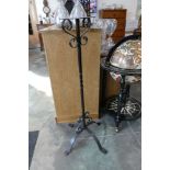 Black wrought metal plant stand