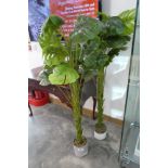 +VAT 2 floor standing extra large faux plants (pot damage)