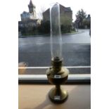 Brass oil lantern with glass funnel