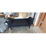 +VAT Black upholstered hall seat