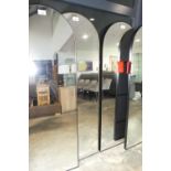 +VAT Gold framed arch topped floor standing mirror