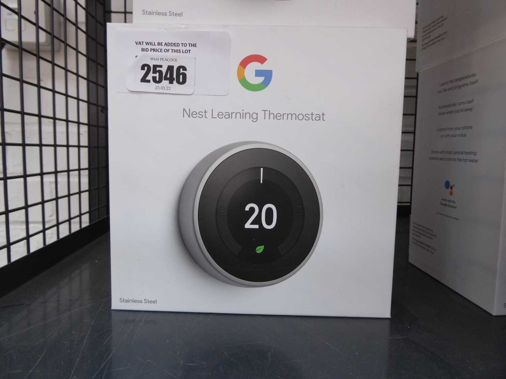 +VAT Boxed Google Nest learning thermostat