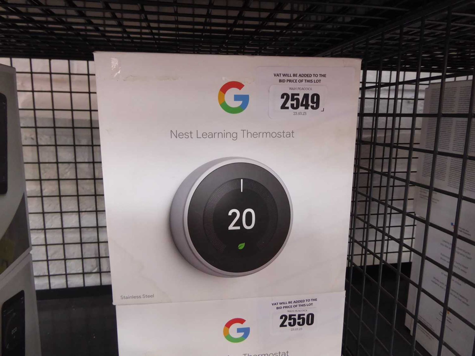 +VAT Boxed Google Nest learning thermostat