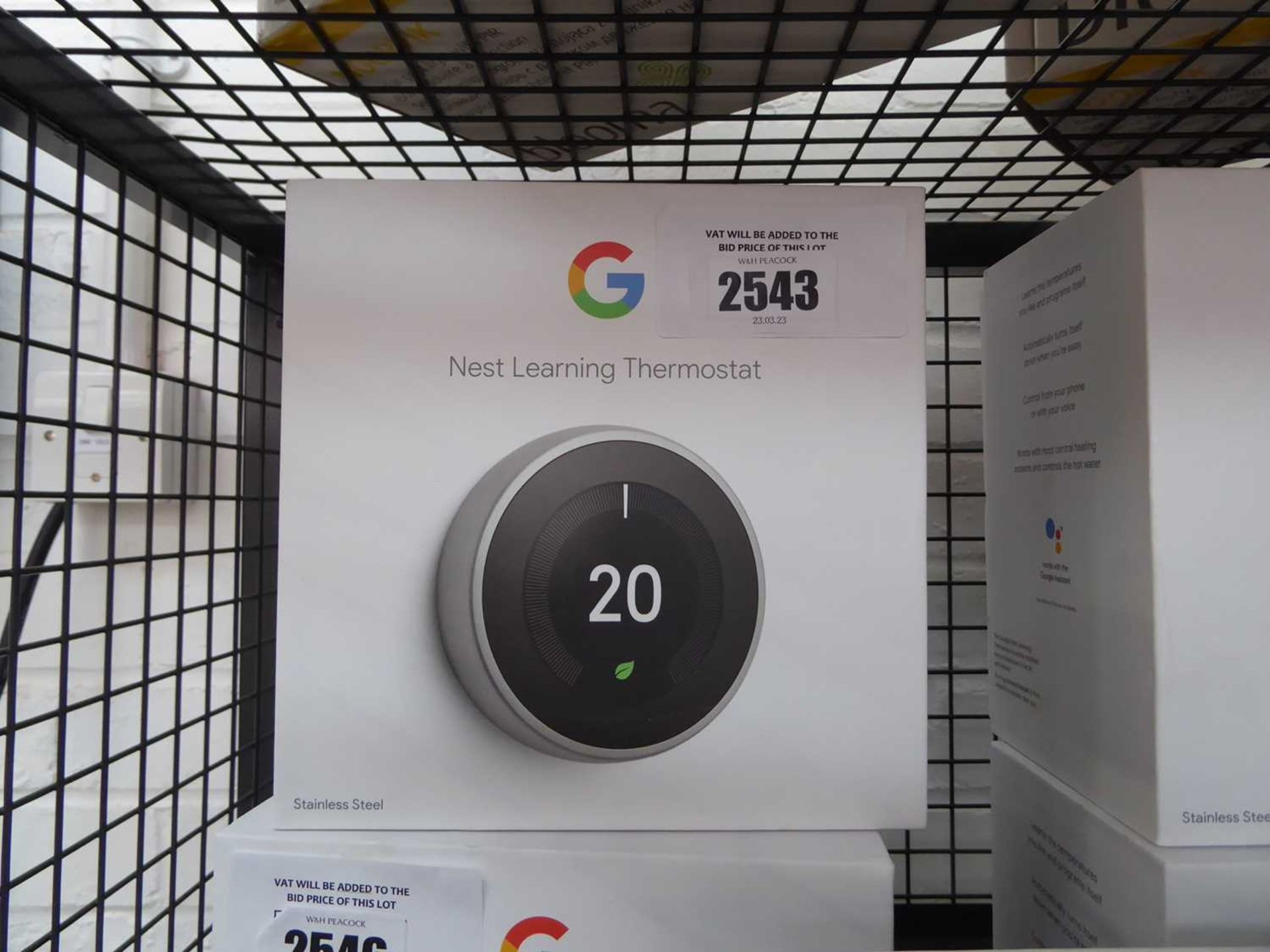 +VAT Boxed Google Nest learning thermostat