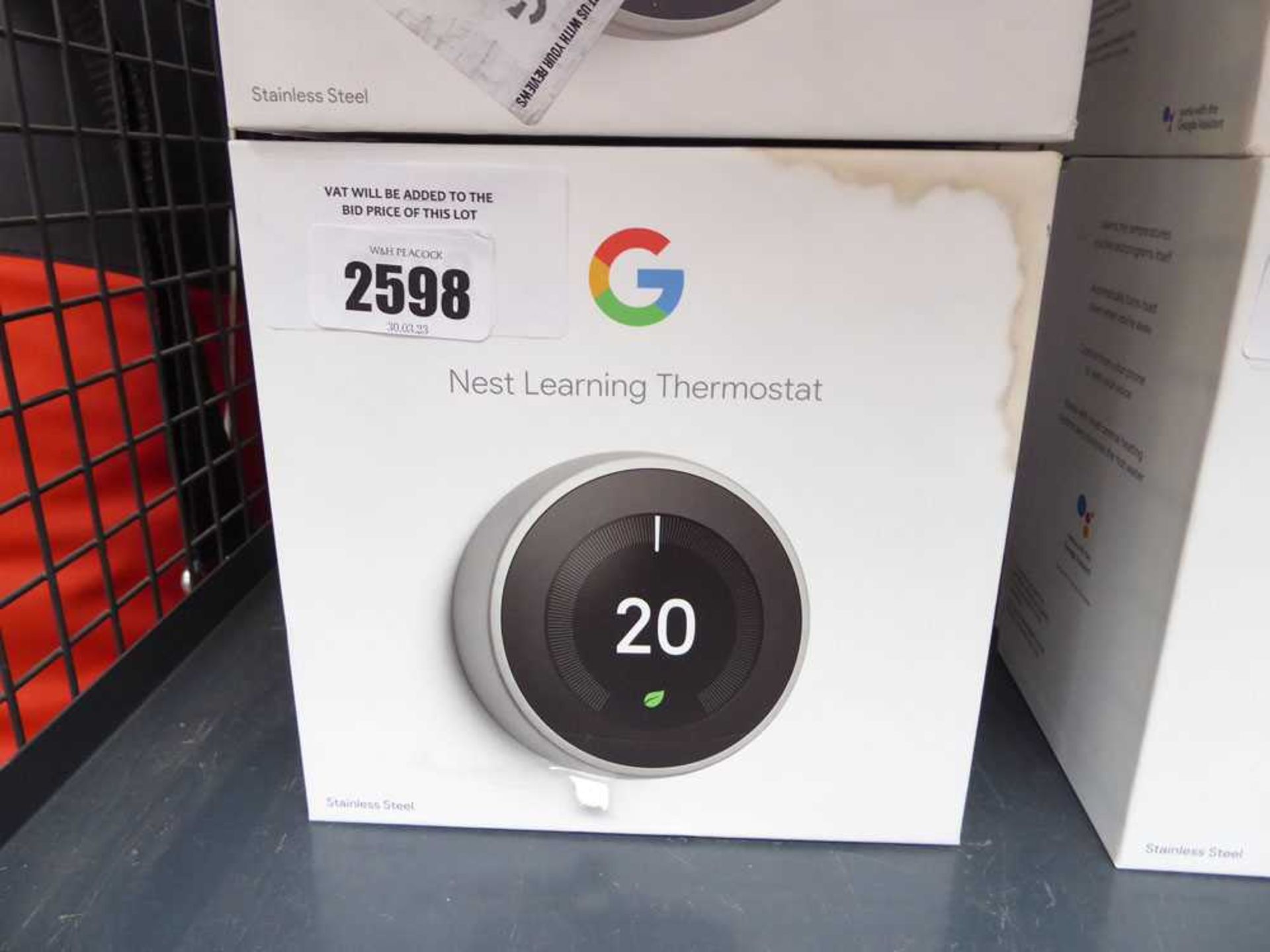 +VAT Boxed Google Nest learning thermostat