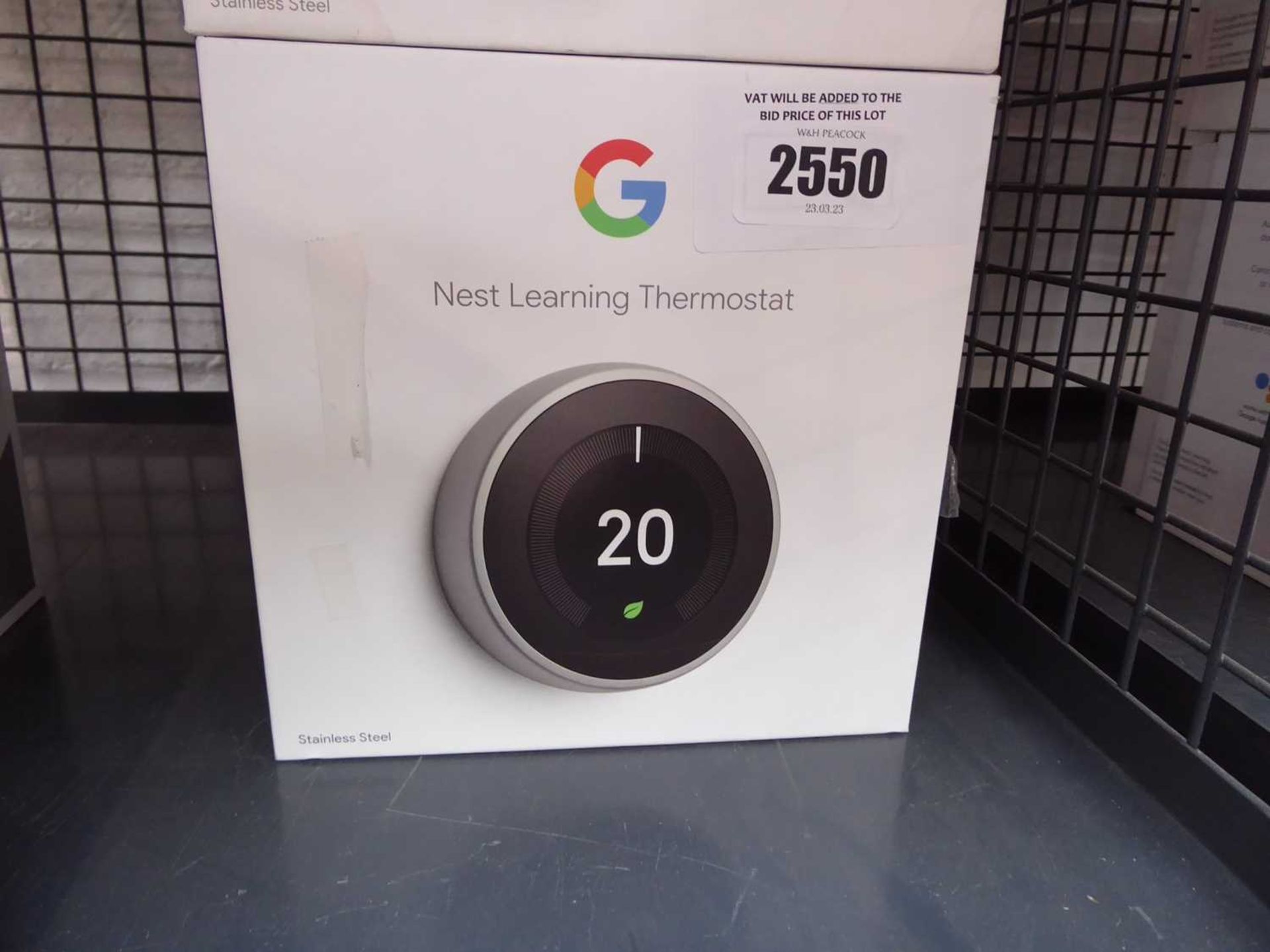 +VAT Boxed Google Nest learning thermostat