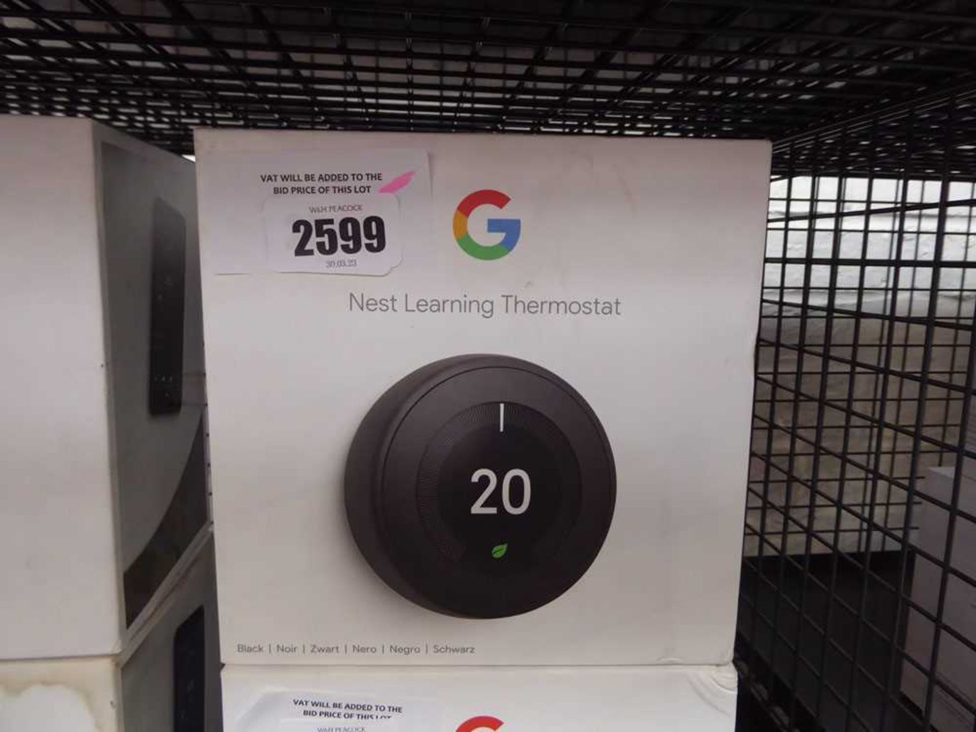 +VAT Boxed Google Nest learning thermostat