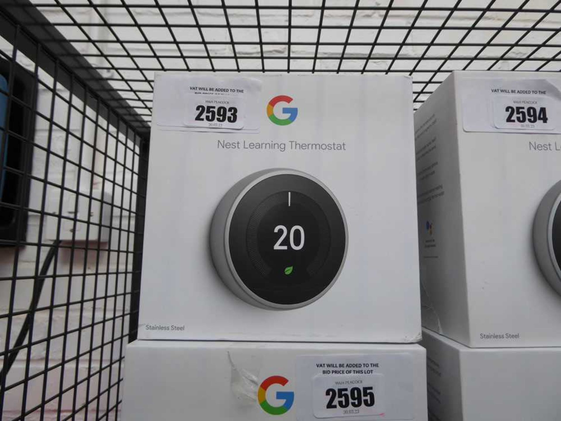 +VAT Boxed Google Nest learning thermostat