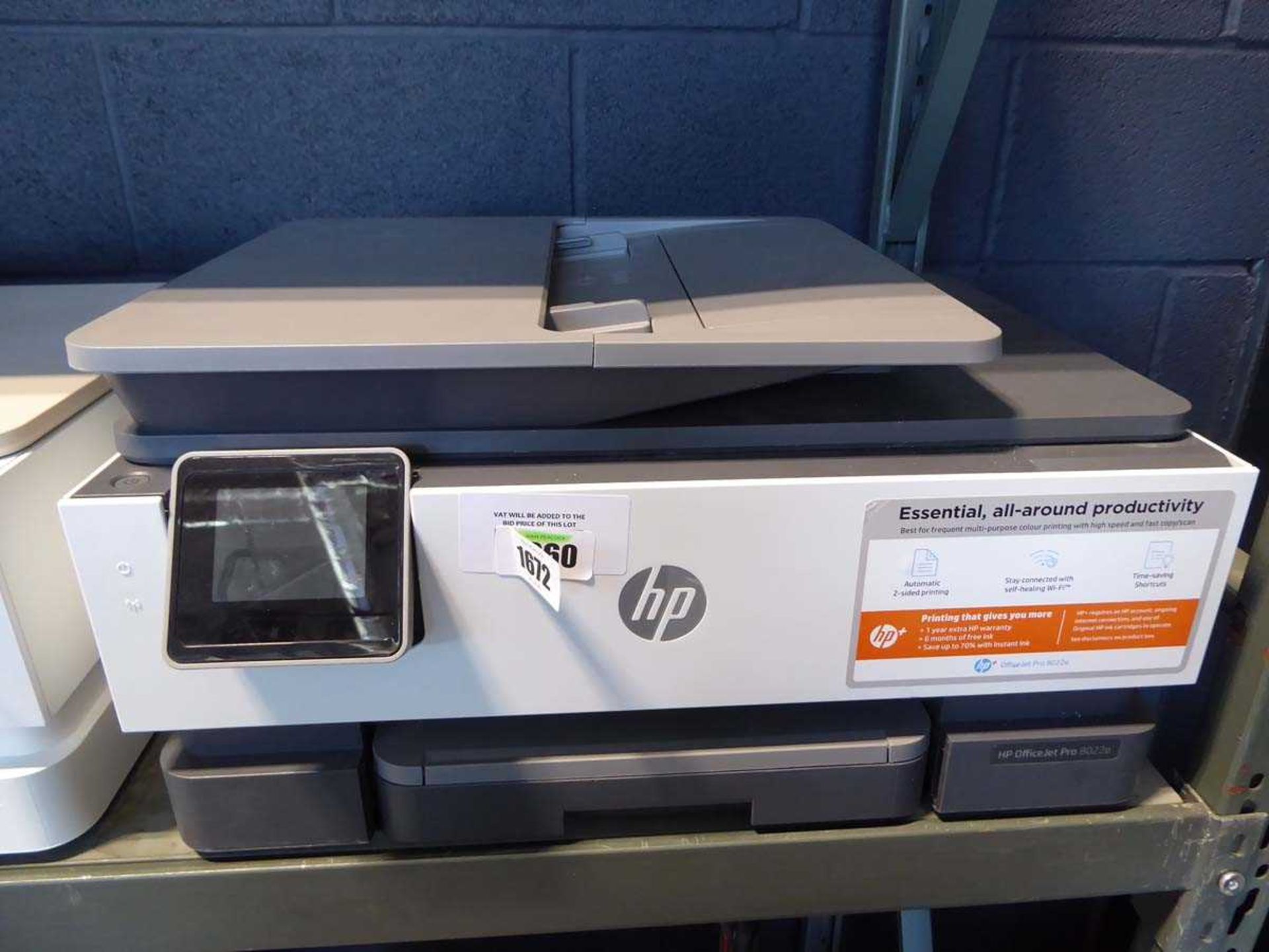 +VAT HP OfficeJet Pro 8022E printer, unboxed