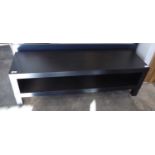 Modern black ash 2 tier entertainment stand