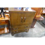 Dark wooden stained art deco style side unit