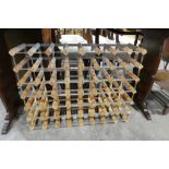 Wooden and metal wine rack