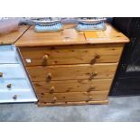 Modern pine 4 drawer bedroom chest