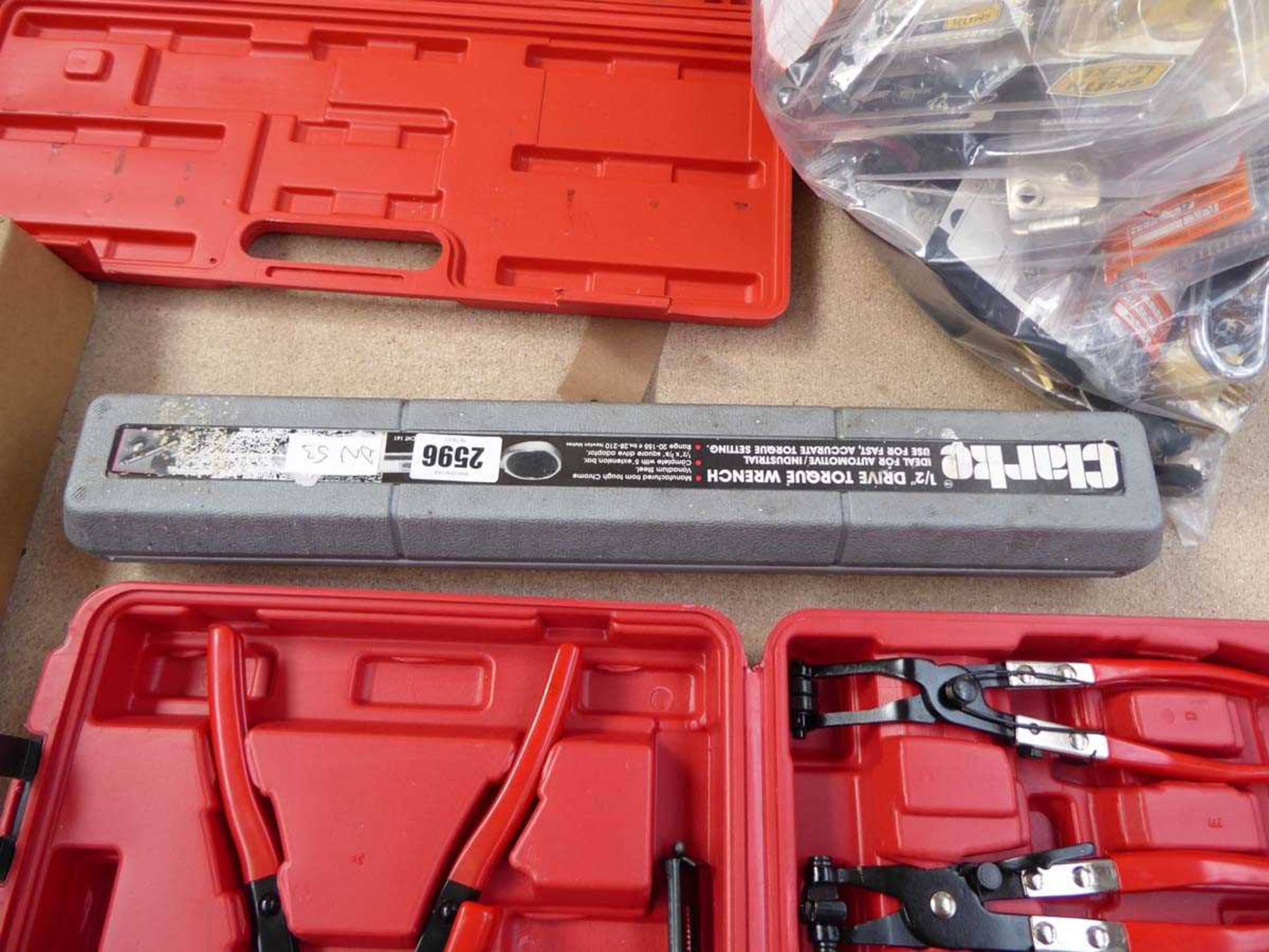 Cased Clarke drive torque wrench