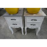 2 modern lime washed bedside cabinets (Laura Ashley)