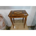 Small inlaid decorative top sewing box, Sorrento style