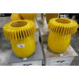 +VAT 2 modern large yellow vases