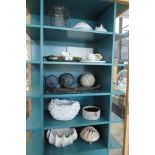 +VAT Quantity of ceramic vases, trays, wired baskets etc.