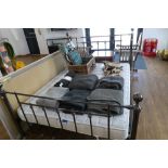 Modern metal frame bedstead