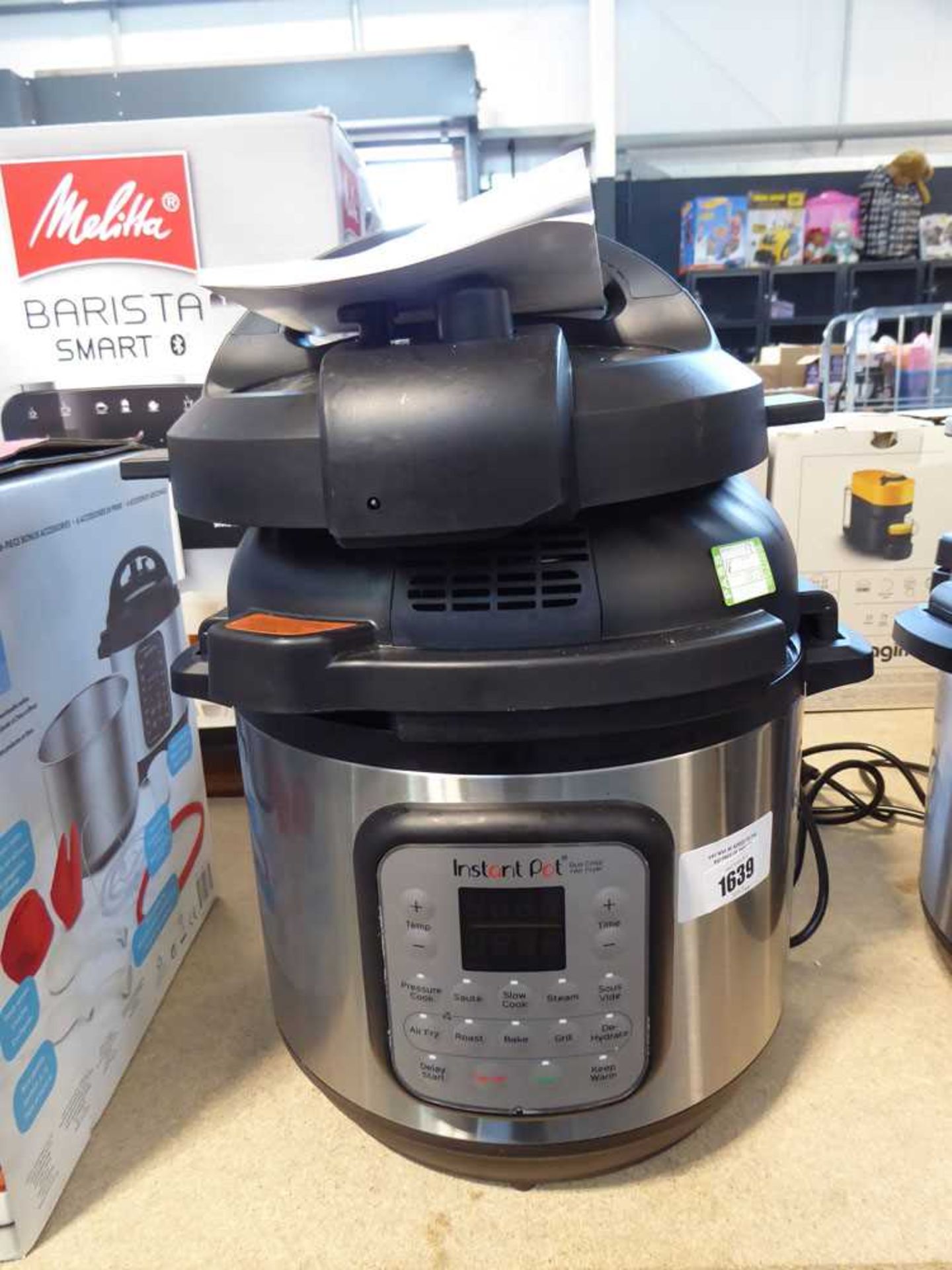 +VAT Instant Pot pressure cooker and air fryer, unboxed