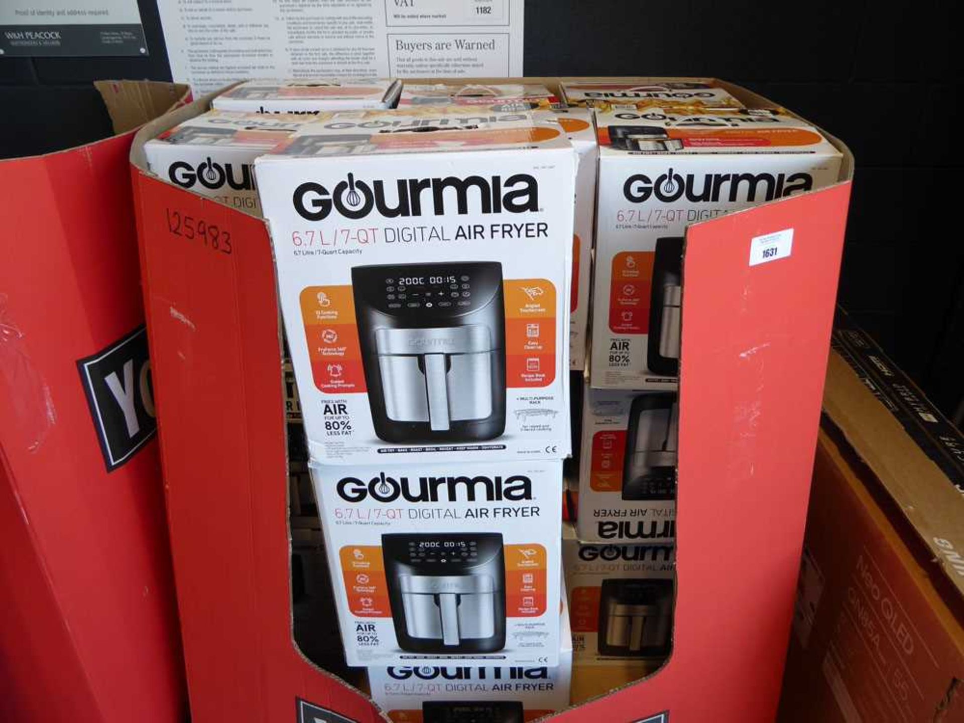 +VAT Pallet box containing approx. 21 boxed Gourmia digital air fryers