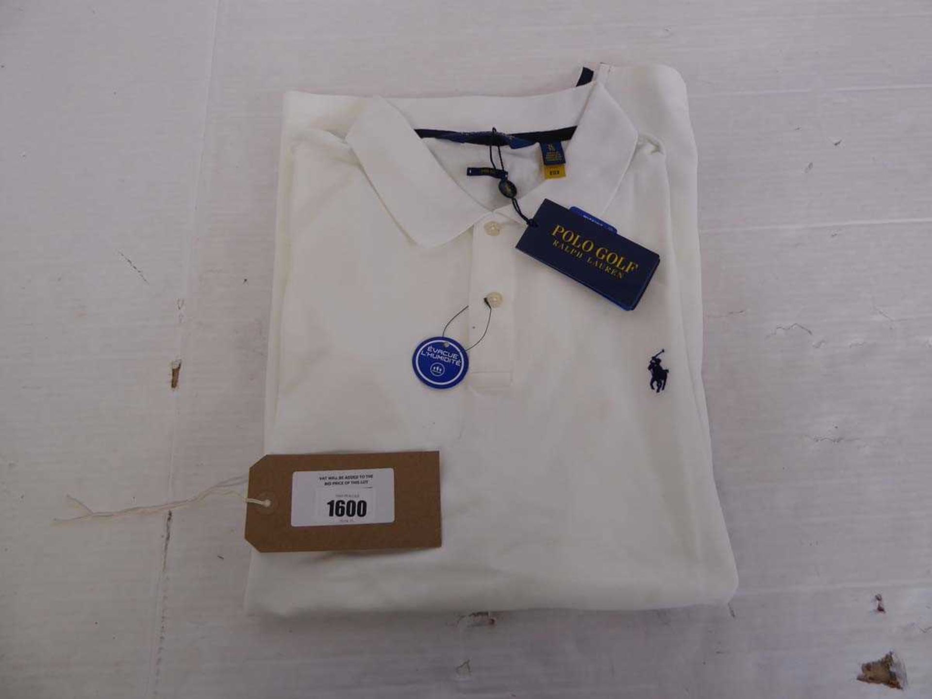 +VAT Ralph Lauren golf polo shirt in white (size XL)