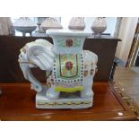 Large ceramic Indian elephant plant stand