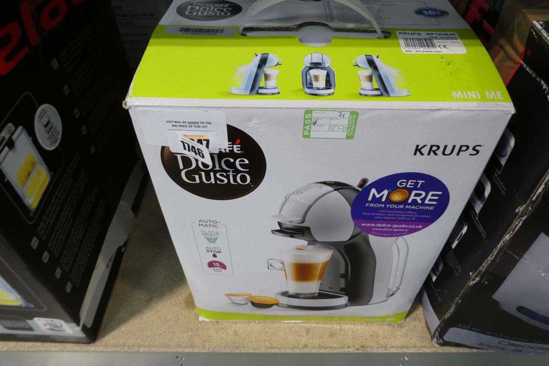 +VAT Nescafe Dolce Gusto Krups coffee machine in box