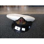Royal Navy officer's cap, size 6 3/4