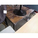 +VAT Rustic wooden top metal framed office desk