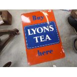 'Lyons Tea' metal advertising sign