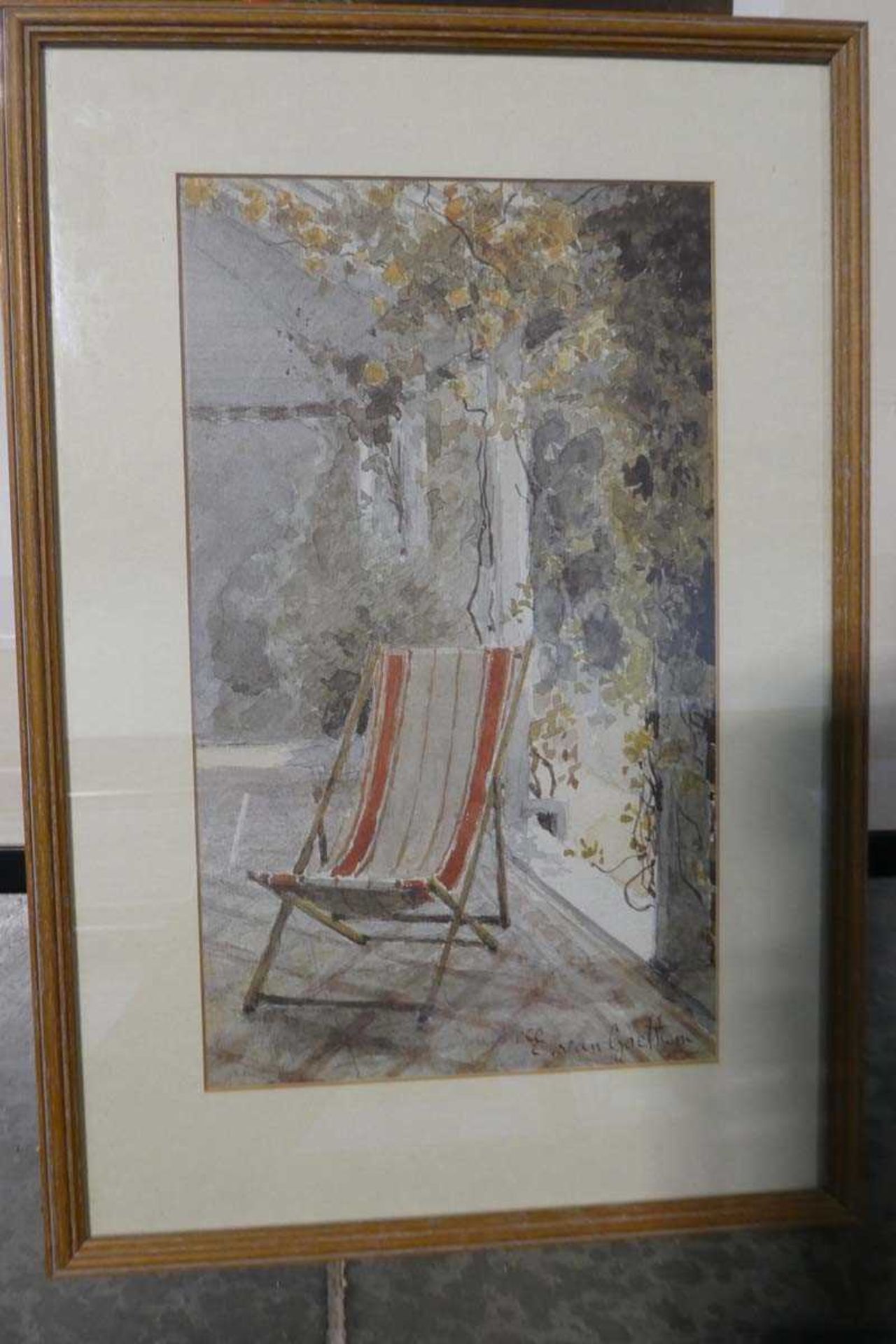 3 fruit & vegetable prints, 1 floral print by Richard Martin and a deckchair print - Image 2 of 5