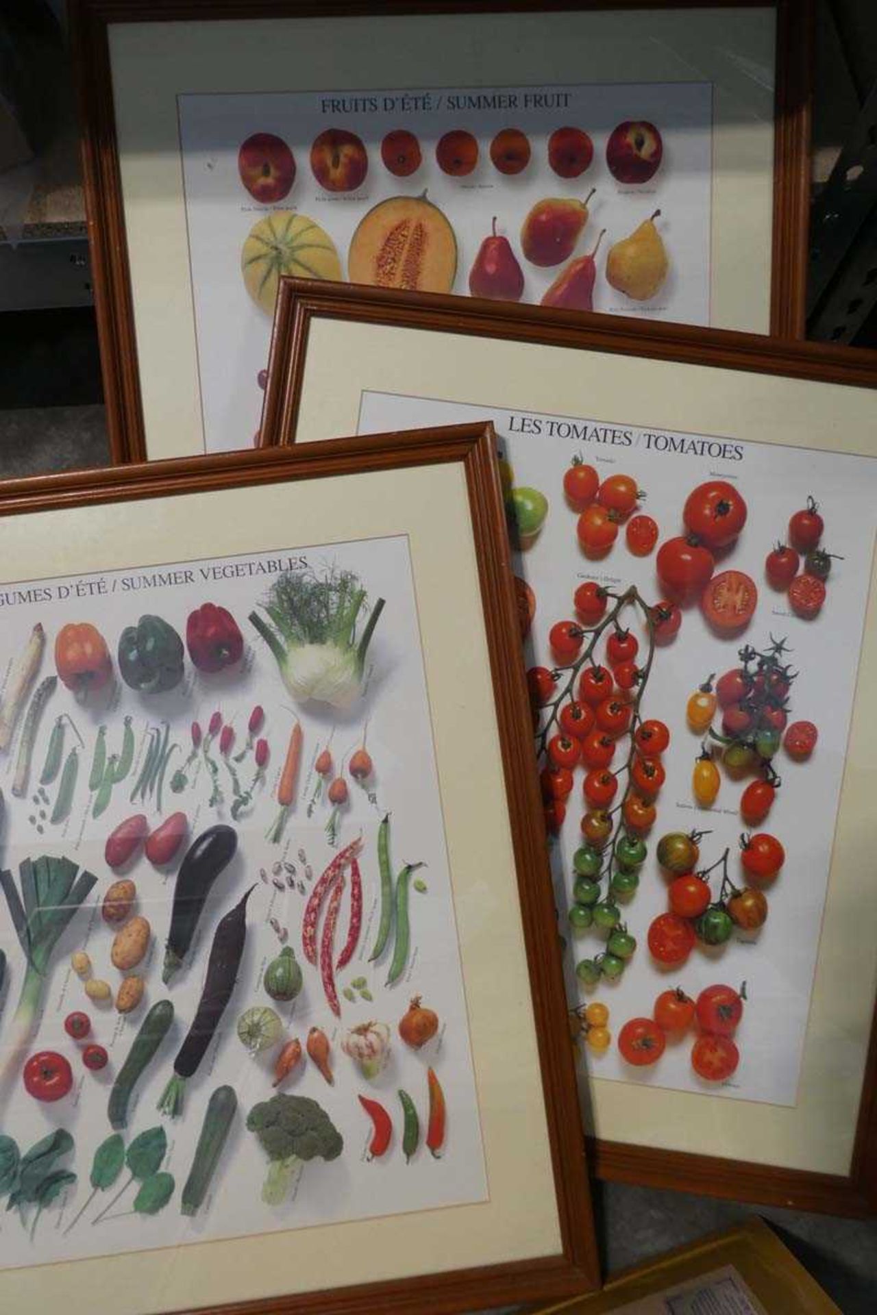 3 fruit & vegetable prints, 1 floral print by Richard Martin and a deckchair print - Image 4 of 5