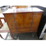 Reproduction mahogany drinks cabinet with single drawer