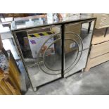 +VAT Libra 2 door mirror front cabinet with gilt trim