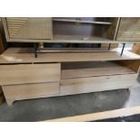 +VAT Modern bare wood 3 drawer entertainment stand