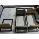 +VAT 4 various metal framed wood effect leaning shelves