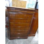 French Grange Furniture hardwood chest of 7 drawers