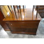 French Grange Furniture hardwood chest of 3 lockable drawers