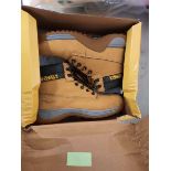 Pair of DeWalt UK size 8 work boots with box