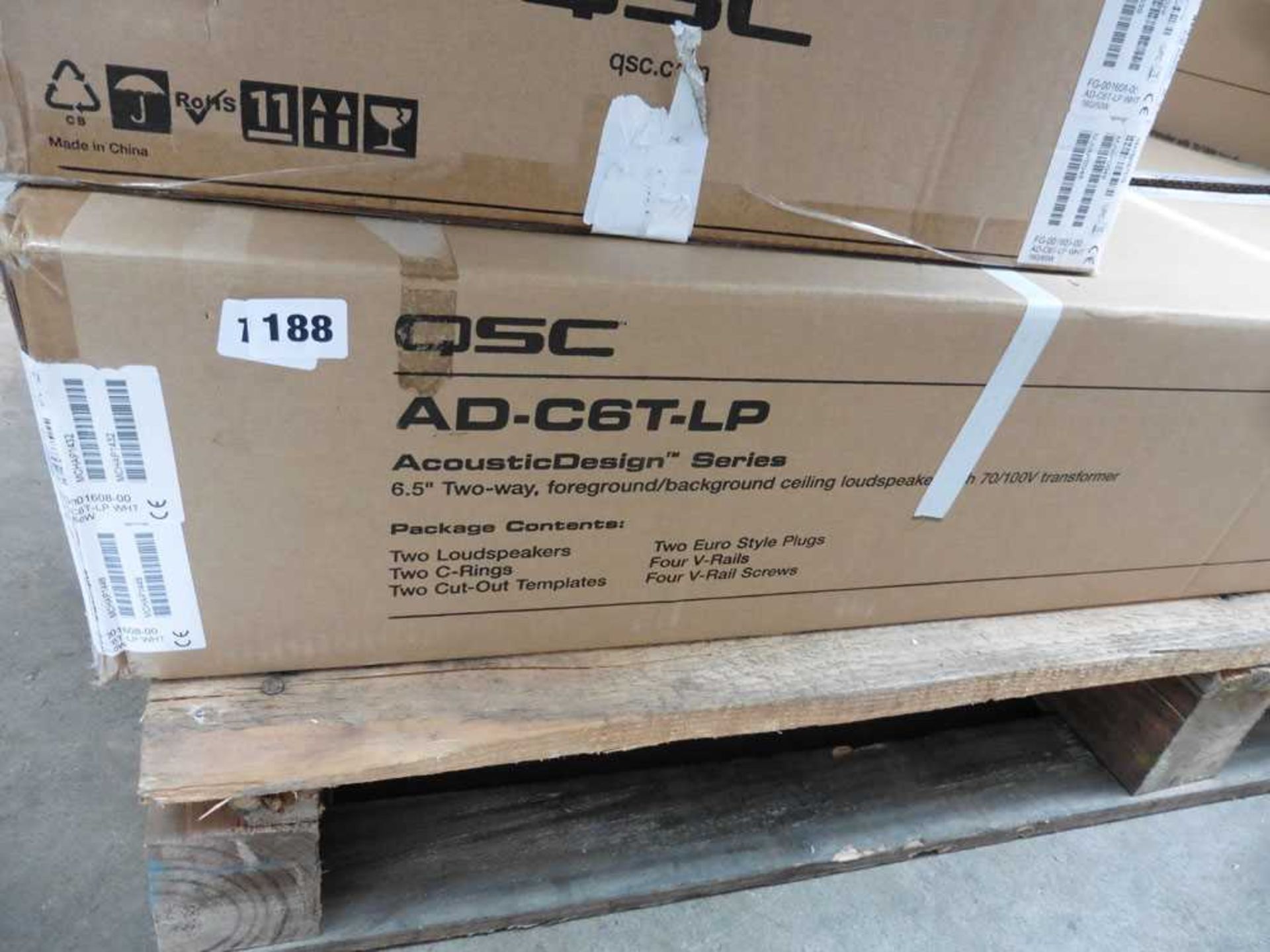 +VAT Boxed pair of QSC Acoustic Designs Series Model AD-C6T-LP speakers - Image 3 of 3